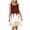 Wine, variant on Girls Ice Cream Print Sleeveless Dress, Casual A-Line Sundress for Kids 5-14 Years