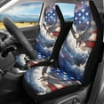 thumbnail image 2 of Jeiento Eagle Car Front Seat Covers 2 PCS American Flag Auto Seat Cover Protector Fit Most Cars,Sedan,SUV,Van Universal Interior Accessory Protector 4Th of July Decor, 2 of 7