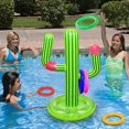 thumbnail image 2 of GAZI Jouet Gonflable Cactus Anneau de Piscine en PVC Jeu de Lancer Vert, 2 of 7