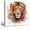 Lion, variant on Lions Pictures Colorful Artistic Paintings Wild Animal Posters Retro Brown Wall Art Animals Family Love Picture Framed Jungle Artwork for Kids Room Bedroom Office Baby Shower 12"x12"
