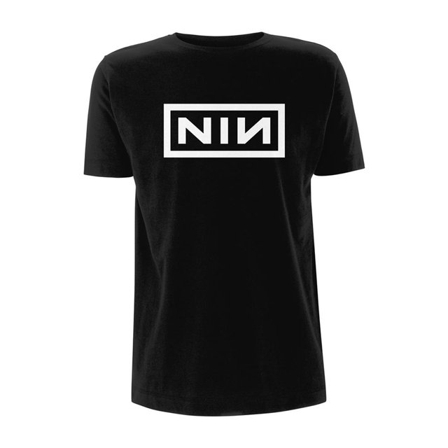 Nine Inch Nails - Camiseta Classic Logotipo para Adultos Unisex (Negro, Blanco)