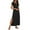 Black, variant on Women's Split Maternity Long Dresses Nursing Dresses for Breastfeeding