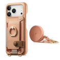 thumbnail image 2 of For Apple iPhone 17 Pro Max 6.9" Phone Case Wallet With Card Holder,PU Leather Case,Ring Holder Kickstand Magnetic Protective Women Men Cover With Shoulder Strap,Pink,For iPhone 17 Pro Max, 2 of 10