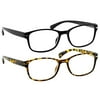 Reading Glasses 2 Pack | Always Have a Timeless Look, Crystal Clear Vision, Comfort Fit With Sure-Flex Spring Hinge Arms & Dura-Tight Screws