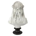 thumbnail image 4 of Sculpture bust of veiled girl, halloween creative interior decoration, white, 4 of 4