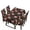 Black Christmas Print, variant on Pzuqiu Christmas Candy 5 Pcs Table Chair Cover Set, Stain Resistant Dining Table Protector with 4 Chair Slipcovers, Wrinkle Free for Kitchen Christmas Party Holiday Home Decor