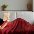 thumbnail image 3 of Valentine's Day Soft Flannel Fleece Blanket, Triangular Mosaic in Shades of Low Poly Effect Geometric and Abstract, Cozy Plush for Indoor and Outdoor Use, 50" x 60", Scarlet Ruby Red, by Ambesonne, 3 of 5