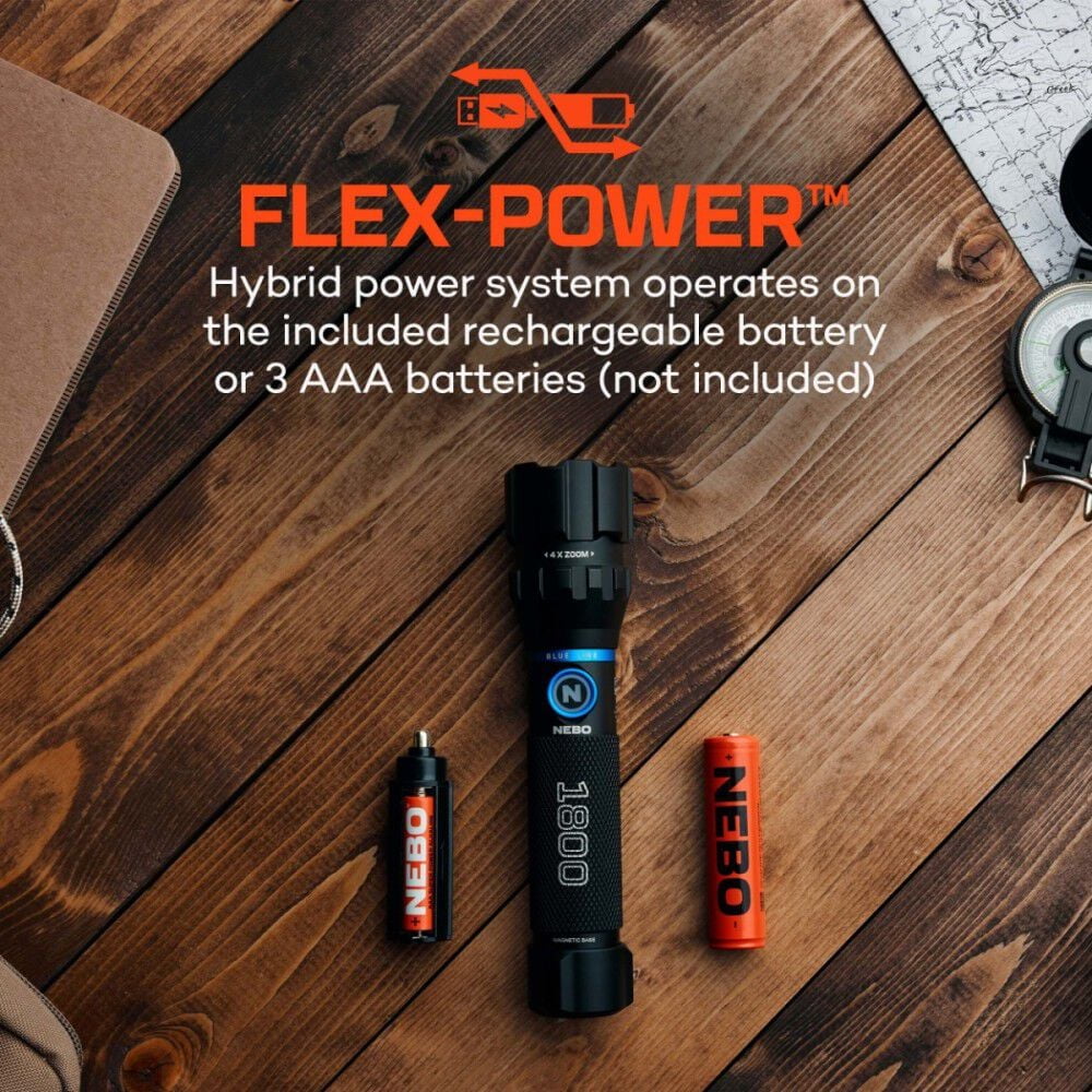 Nebo Blueline 1800 Lumen Flex Flashlight