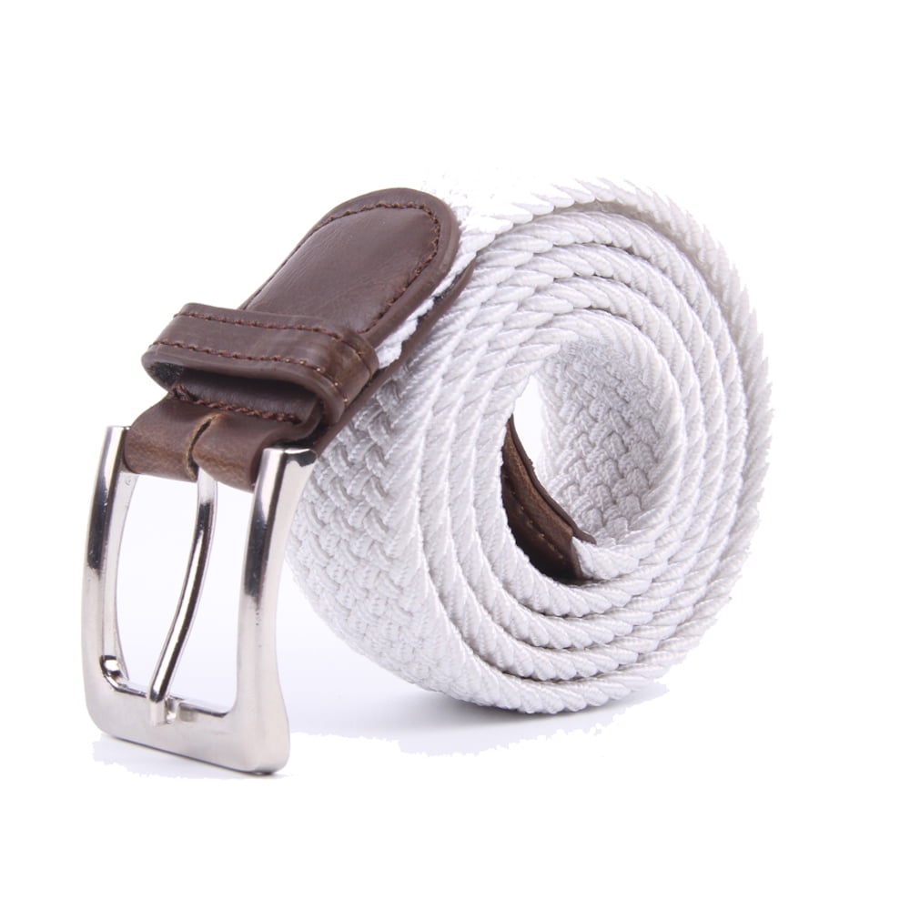 Gelante - Canvas Elastic Fabric Woven Stretch Braided Belts - WT, S