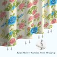 thumbnail image 6 of Pioneer Flower Floral Print Pattern Shower Curtain 84"x72", Bathroom Decorative Shower Curtain Set with 12 Hooks, Waterproof Washable, 6 of 6