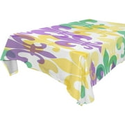 SKYSONIC Mardi Gras Tablecloth Waterproof Washable Polyester Square Table Cover Durable Tablecloth for Kitchen Dining Table Party Decor (60 X 120 Inch)