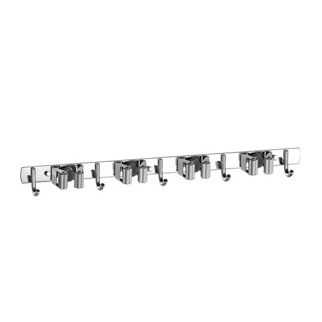 Yuarrent Soporte para escoba, soporte para cepillo, soporte de pared, mano de obra de acero inoxidable, tamaño compacto, exquisitos accesorios Type2 NO2