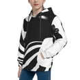 thumbnail image 2 of Kdxio Abstract Monochrome Profile Pattern Boys Athletic Unisex Boys Girls Hoodie with Pocket Sweatshirts-Small, 2 of 6