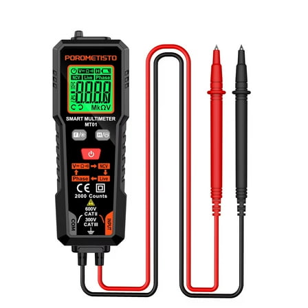 Smart Digital Multimeter AC/DC Voltage Resistance Continuity Measurement Tester NCV Multimeter with Backlight