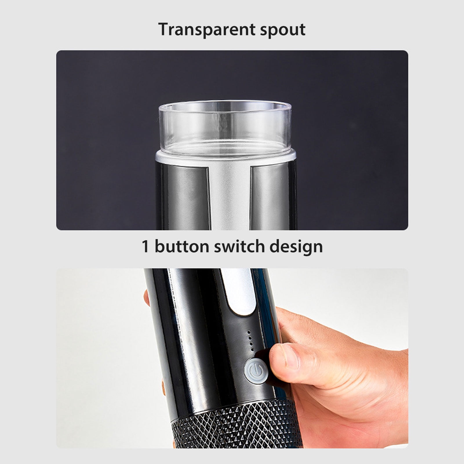 Coffee Maker for Outdoor Parties Travel, Portable Coffee Machine Compatible for K Cup Capsules Ground Coffee Handheld Coffee Maker Manually Operated for Camping Hiking,Black