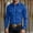 Blue, variant on Mens Western Style Shirts Long Sleeve Collared Snap Button T-Shirts Business Casual Workwear Tops with Pockets
