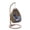 Charcoal, variant on LeisureMod Beige Wicker Hanging Egg Chair with Stand and Cushion, Indoor Outdoor Swing for Patio, Bedroom, Garden (Orange)