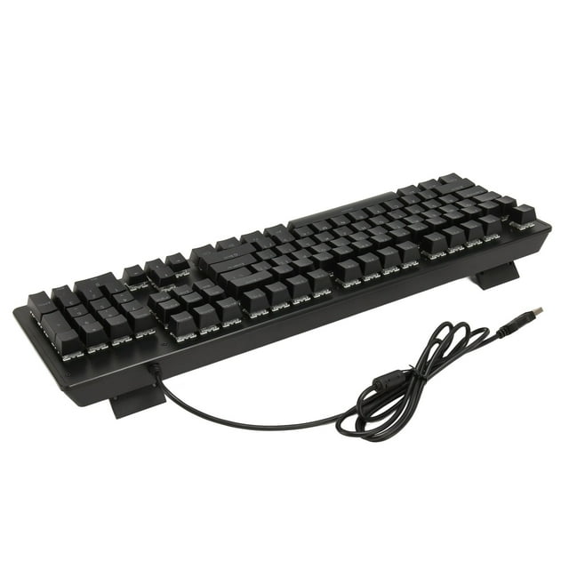 Gaming Keyboard, Wired USB Connection Mechanical Switch 104 Keys Wired Keyboard RGB Backlit for Family Brown SwitchBlue White Keycaps,Red SwitchBlue White Keycaps,Green Switch