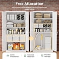 thumbnail image 5 of SOLAURA 72 inches Tall Metal Garage Storage Cabinets, Lockable Steel Storage Cabinet with Doors and Adjustable Shelves for Office, Home, Shops, Garage, Assembly Required, White, 5 of 7