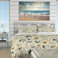 thumbnail image 3 of DESIGN ART Designart "Botanical Neutrals Boho Pattern" Green Bohemian - Bedding Set With Shams King, 3 of 5