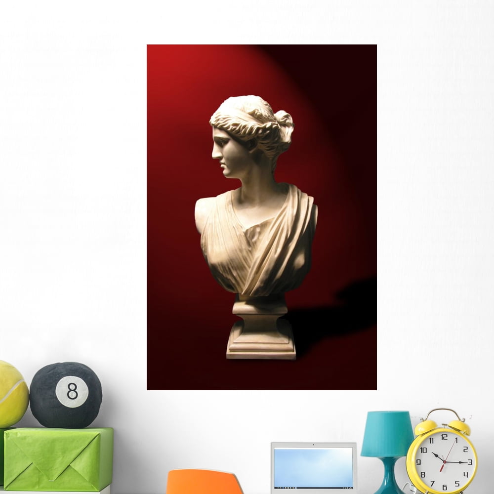 Statue Bust Roman Goddess Wall Mural by Wallmonkeys Peel and Stick