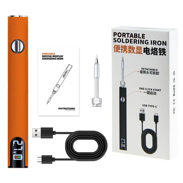 Digital 510 Conjunto Lápiz Soldadura USB Hierro Eléctrico Naranja