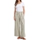 thumbnail image 2 of Pantalones de rayas de tiro alto y pierna ancha de algodón sueltos para mujer INSPIRE CHIC L Beige, 2 of 6