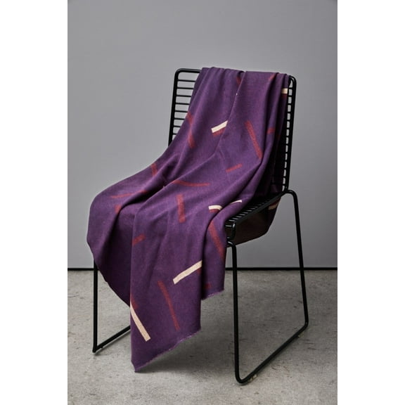 Mind The MAKER Organic Pixie Jacquard Stretch Knit Fabric Plum - per yard