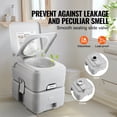 thumbnail image 4 of Portable Toilet Flush Travel Camping 5.3 Gal Commode Potty with Carry Bag, 4 of 6