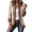 Beige, variant on Women's Ruffle Jacket Lapel Double Breasted Open Front Print Cardigan Fashion Vintage Causal Outwear (M, Beige)