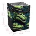 thumbnail image 5 of Crocodile Foldable Car Trash Can with Lid, Leak-proof Hanging Storage Bag - Trash Can for Car, Car Garbage Can, 5 of 6