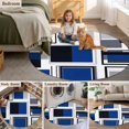 thumbnail image 5 of Round Rugs 3Ft, Blue Grey Geometric Round Area Rug Washable Indoor Throw Carpet, Abstract Art Irregular Contemporary Small Non Slip Circle Rug for Bedroom Living Room Home Decor Aesthetic, 5 of 8