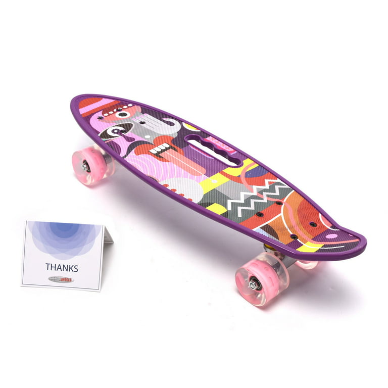 Buy Wonder Pruducts Penny Board 27" X 6 With Pu Led Light Colors Wheels, Skateboard & Hand Grub Slot - Walmart.com