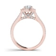 thumbnail image 3 of 1-1/4 Carat T.W. Diamond Split Shank Double Halo 14kt Rose Gold Engagement Ring, 3 of 4