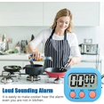 thumbnail image 4 of CHAO Temporizador magnético de cocina con pantalla LCD grande, temporizadores para cocinar, estudiar, alarma fuerte y cuenta atrás, 4 of 5