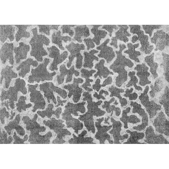 Ahgly Company Indoor Rectangle Abstract Gray Contemporary Area Rugs, 8' x 12'