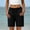 Black, variant on Women's Casual Elastic Waist Shorts, Button Detail Summer Shorts with Pockets White XXL