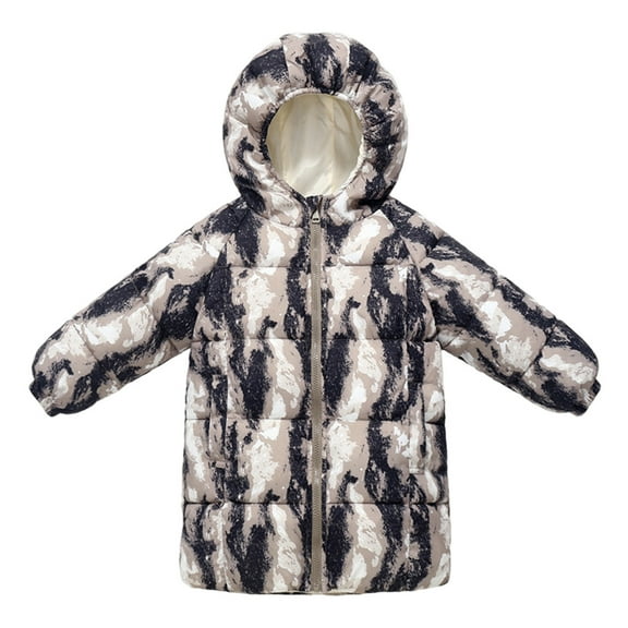Kiijoy Toddler Boys Padded Coat Winter Warm Hooded Puffer Jacket Outerwear, Sizes 2-3