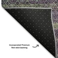 thumbnail image 5 of Addison Rugs Mayfield Premium Machine Washable Transitional Stripes Purple Runner Rug, 2'3" X 7'6" Machine Washable Transitional Stripes Purple Oversized Sherpa Throw Blanket, 5 of 6