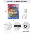 thumbnail image 2 of 4th of July RV Awning Sun Shade Screen 9'X7' America 250th Mesh Sunscreen Red White and Blue Star Ombre Awning Shade Screen with Zipper UV Blocker Completed Kits for RV Motorhome Camper, 2 of 7