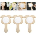 thumbnail image 3 of 6Pcs Wooden Small Mirrors Kids Mirrors DIY Wood Mirrors Hand Mirrors Unfinished Mini Mirrors, 3 of 8