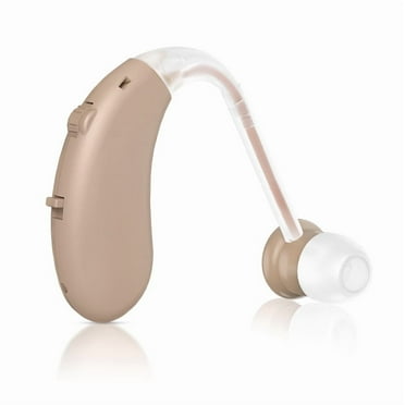 Auyeesnc Hearing Aids for Seniors, Behind-the-Ear Bluetooth Rechargeable Hearing Aid with Noise Cancellation, Designed for Hearing Loss, Single, Beige