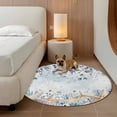 thumbnail image 2 of Blue Beige Coastal Round Area Rug 3Ft Washable Small Circle Rugs for Kitchen Entryway, Beach Starfish Summer Eucalyptus Ombre Non-Slip Carpet Floor Mats Indoor Outdoor Carpet Runner Home Decor, 2 of 8
