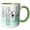 Green/White, variant on 3drose, Woodland Reindeer Modern Forest in Soft Green and White, 15oz Two-tone Black Mug