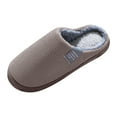 thumbnail image 4 of Dakaela Plush Slippers for Women Men Memory Foam Bedroom House Shoes Indoor Outdoor Non Slip Fuzzy Slides Coffee 10, 4 of 6