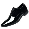 thumbnail image 3 of Men's Vintage High Gloss Dress Shoes Oxford Shoes Formal Tuxedo Business Shoes (Black US 11), 3 of 8