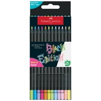 Black Edition Fine Art Colored Pencils: Neon & Pastel, Premium Pigment & Super Soft Core, by Faber-Castell (12 Count)