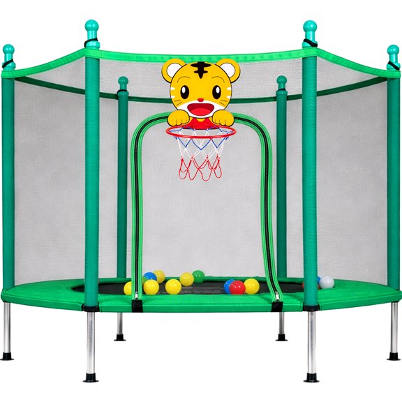 Trampolin Brincolin 55 Tumbling Infantil Malla Elastica Canasta Acero Reforzado