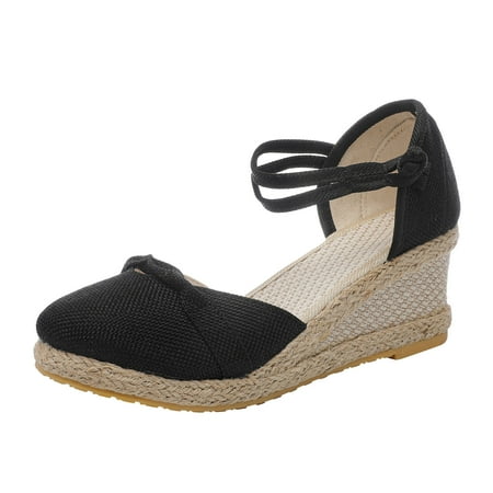 

Larisalt Sandals For Women Dressy Summer Women s Gladiator Flat Sandals Fisherman Strappy Sandals Ankle Strap Sandals Black