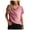 Red, variant on LEAVINGSUO Womens Tops Going Out Tops 2024 Casual Women's Summer Fashion V-neck Plain Casual Loose Short-sleeved Top Short-sleeved V-neck Top/shirt